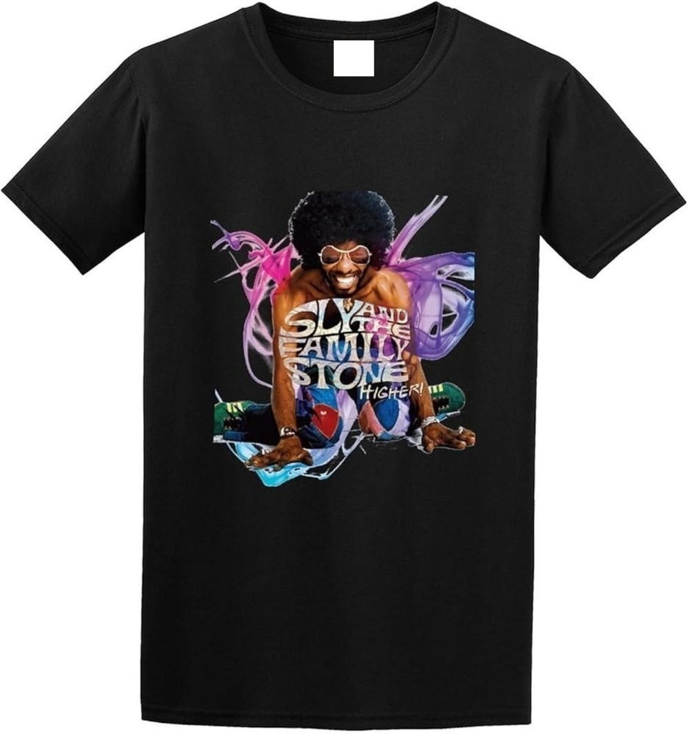 Guniangjia Mens Sly And The Family Stone Higher Cotton T Shirt